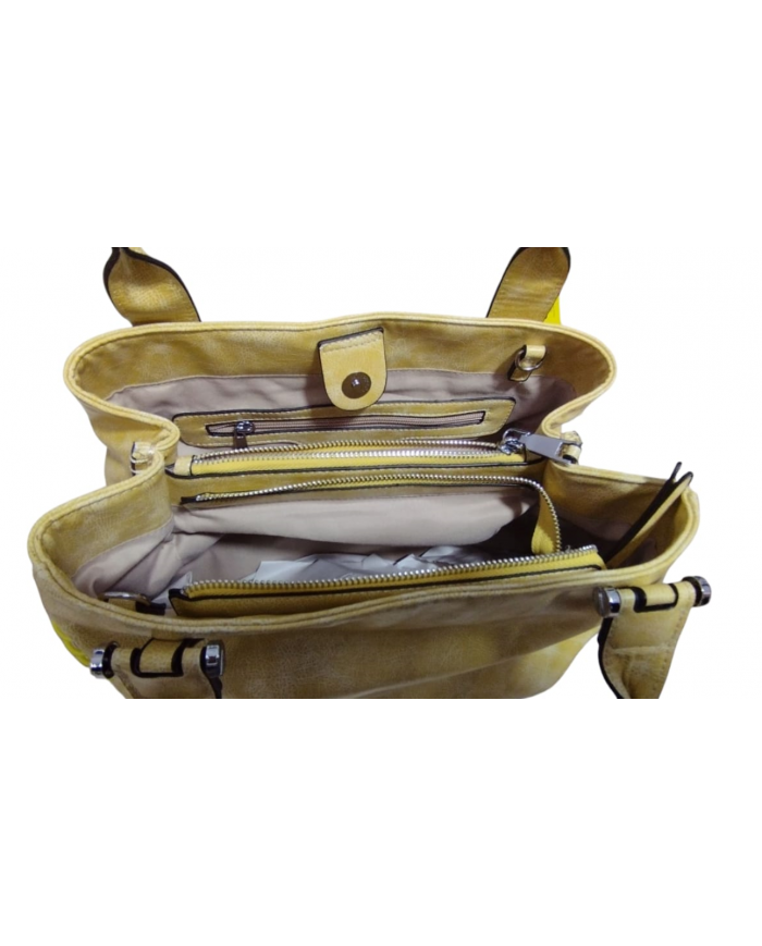 Volum Harisa Borsa a Mano Gialla con Tracolla Regolabile Dettagli Artigianali