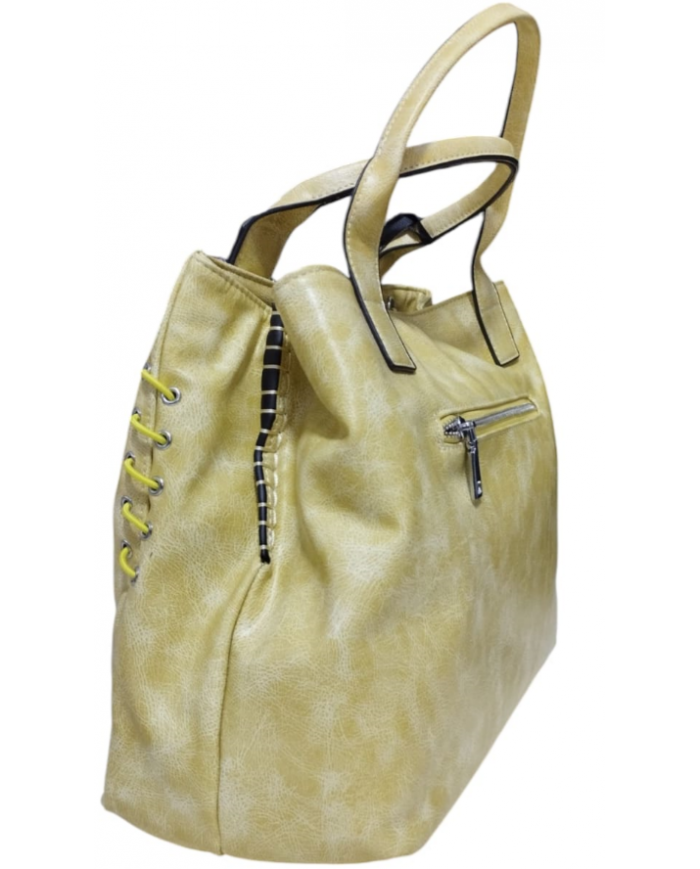Volum Harisa Borsa a Mano Gialla con Tracolla Regolabile Dettagli Artigianali