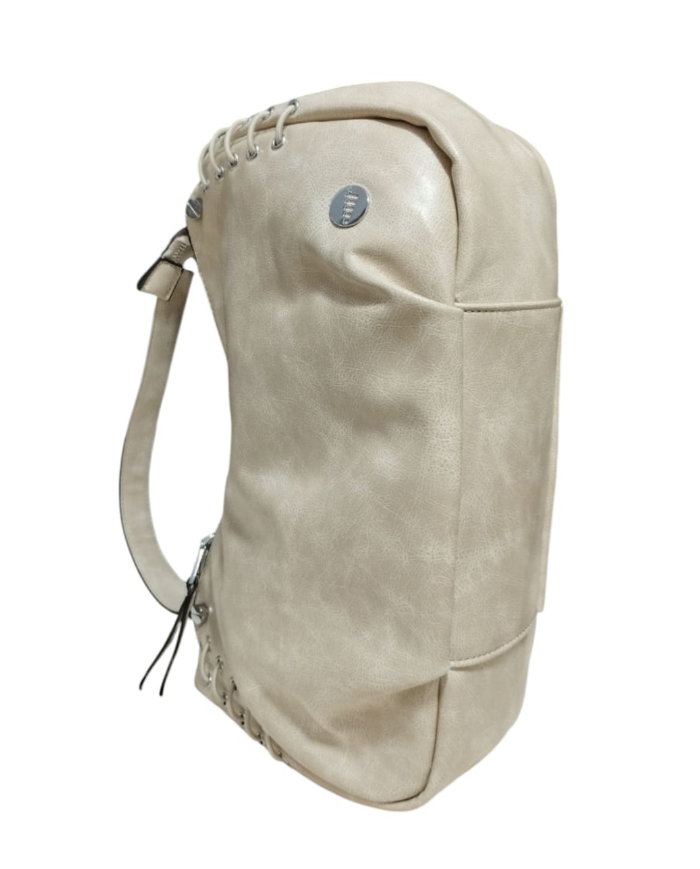 Volum Harisa Borsa a Mano beige con Tracolla Regolabile Dettagli Artigianali