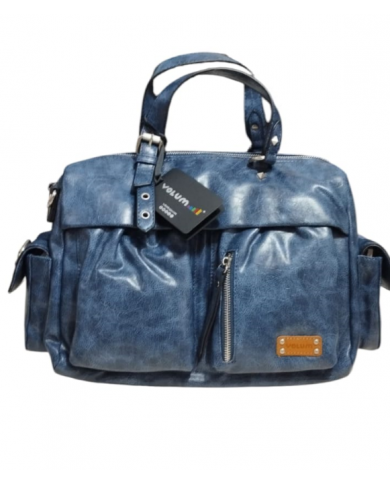 Volum Borsa a Mano blue con Tracolla Regolabile con 4 tasconi esterni e zip  8432972383157