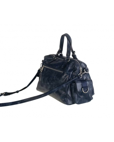 Volum Borsa a Mano blue con Tracolla Regolabile con 4 tasconi esterni e zip