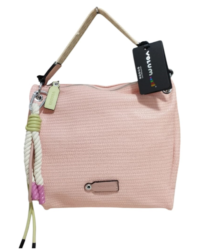 Volum Achiote rosa Borsa a Mano con Tracolla Regolabile  porta chiavi removibile