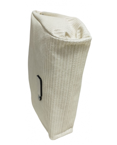 VOLUM Borsa Tracolla Donna Media PU Effetto Rafia Perline XL Bianca Modello VB25044