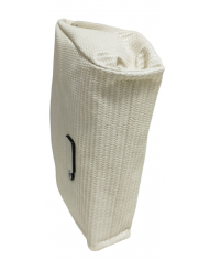 VOLUM Borsa Tracolla Donna Media PU Effetto Rafia Perline XL Bianca Modello VB25044