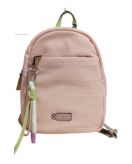 Volum Achiote zaino rosa goffrato effetto rafia con porta chiavi removibile 8432972383812