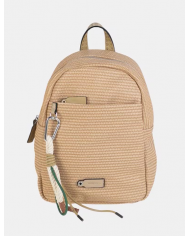 Volum Achiote zaino cammello goffrato effetto rafia con porta chiavi removibile 
8432972383805