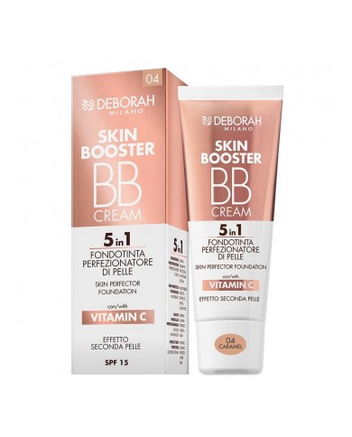 Deborah BB Cream Skin Booster Caramel 04 Idratante SPF15 30ml Seconda Pelle 8009518426007