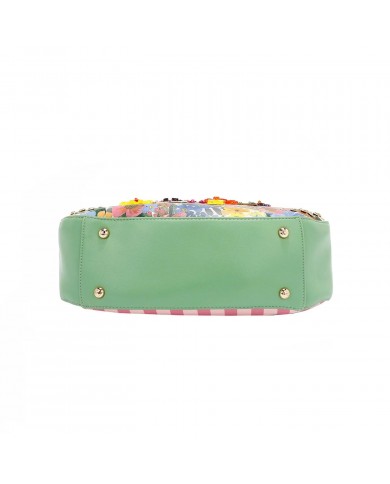 Nicole Lee Borsa Hobo Dreams Blossom Donna Vegan con Fiori Strass 37x21,5cm