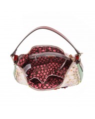 Nicole Lee Borsa Hobo Dreams Blossom Donna Vegan con Fiori Strass 37x21,5cm
