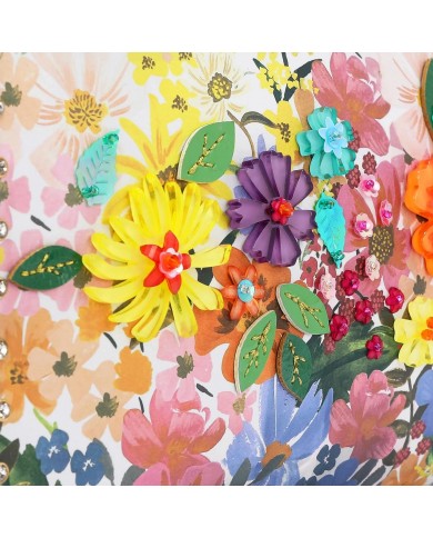 Nicole Lee Borsa Cupola Dreams Blossom Fiori Strass Tracolla Donna 33,5cm