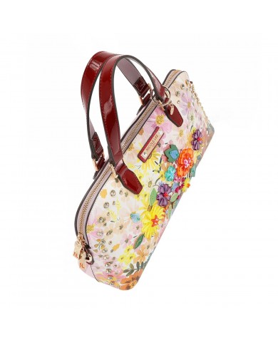 Nicole Lee Borsa Cupola Dreams Blossom Fiori Strass Tracolla Donna 33,5cm