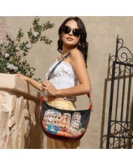 Nicole Lee Borsa a Spalla MARTHA TRAVELS ITALY Tracolla Regolabile 33x23cm