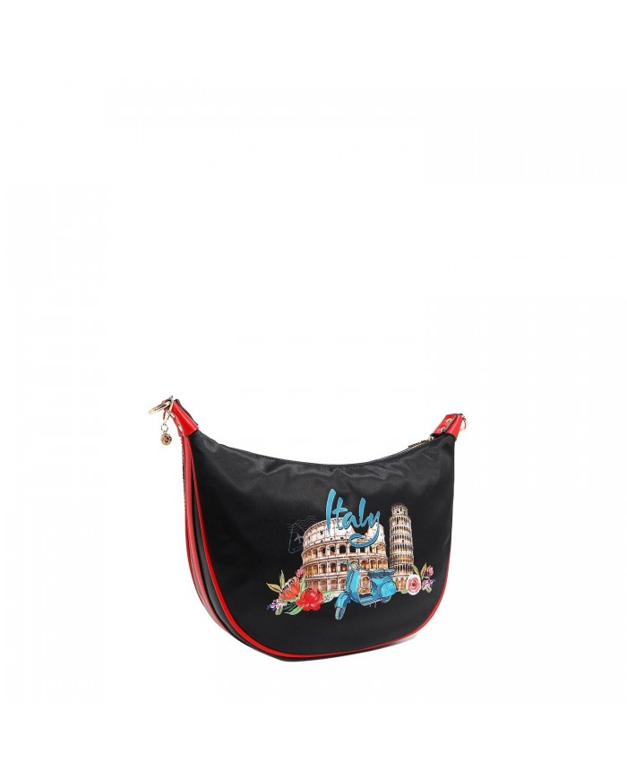 Nicole Lee Borsa a Spalla MARTHA TRAVELS ITALY Tracolla Regolabile 33x23cm