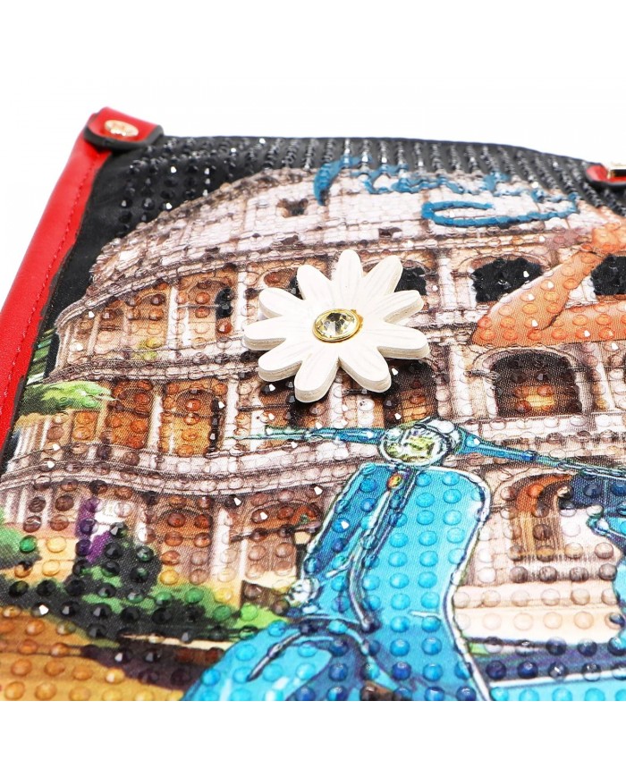 Nicole Lee Borsa a Spalla MARTHA TRAVELS ITALY Tracolla Regolabile 33x23cm