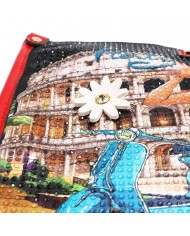 Nicole Lee Borsa a Spalla MARTHA TRAVELS ITALY Tracolla Regolabile 33x23cm