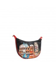 Nicole Lee Borsa a Spalla MARTHA TRAVELS ITALY Tracolla Regolabile 33x23cm