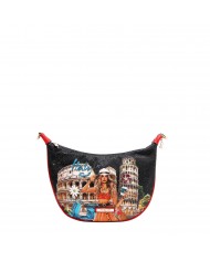 Nicole Lee Borsa a Spalla MARTHA TRAVELS ITALY Tracolla Regolabile 33x23cm