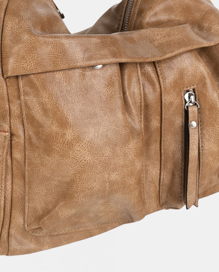 Volum Borsa a Spalla Effetto Lavato PU VB25008/11 Donna 32x28cm