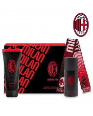 Milan Gift Set con Sciarpa + Deodorante 150ml + Shower Gel 200ml, 8055519864140