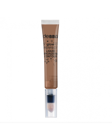DEBBY GLOW PERFECT LIQUID BRONZER & CONTOUR N.01 CACAO  CON SFUMINO