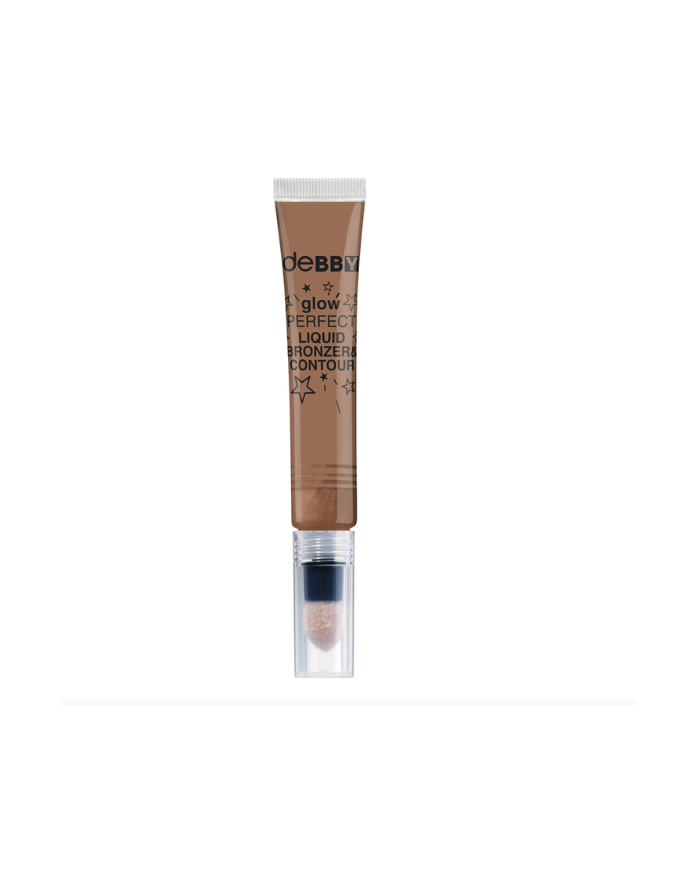 DEBBY GLOW PERFECT LIQUID BRONZER & CONTOUR N.01 CACAO  CON SFUMINO