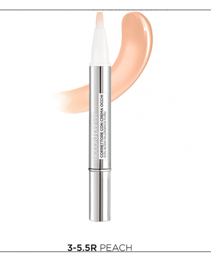 L`Oréal Paris Accord Parfait correttore con crema occhi 3-5.5R Peach