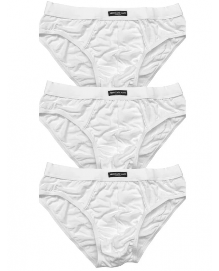Armata di mare 3 Slip Mutande da Uomo Cotone Elasticizzato bianco