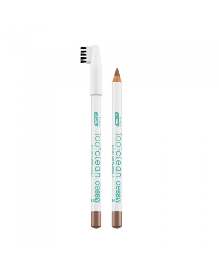 DEBBY 100%clean Matita Sopracciglia Marrone 01 Vegana Naturale Olio Cocco