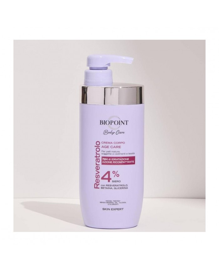 BIOPOINT Crema Corpo Age Care Ricompattante 500ml Resveratrolo Pelle Matura 8050507531127
