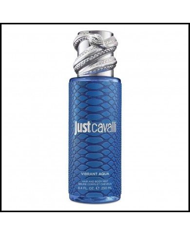 JUST CAVALLI Vibrant Aqua Acqua Profumata Corpo 250ml Donna Fresca Luminosa 8052464898107