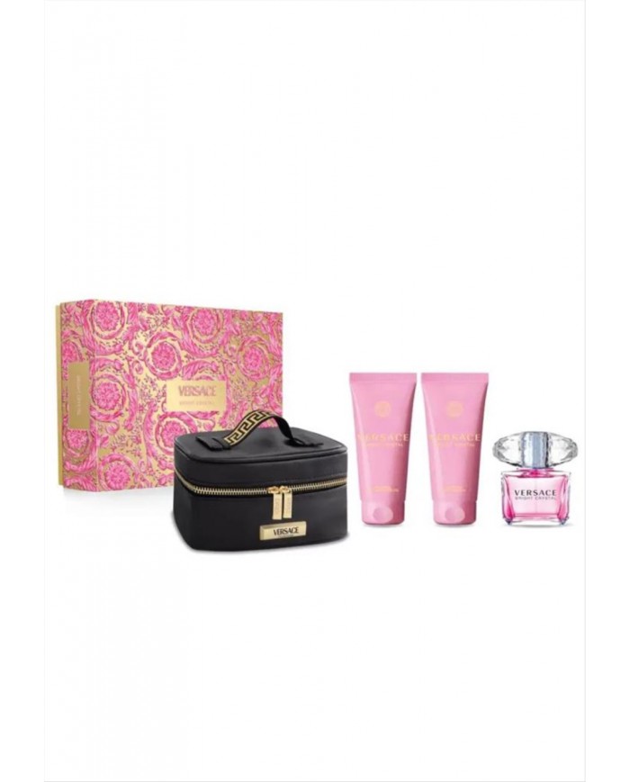 VERSACE Bright Crystal Cofanetto Profumo Donna EDT 90ml + Gel + Lozione + Beauty 8011003893232