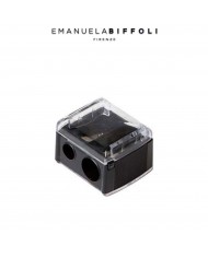Biffoli temperamatite doppio per matite e matitoni due fori e porta trucioli 8007452041119