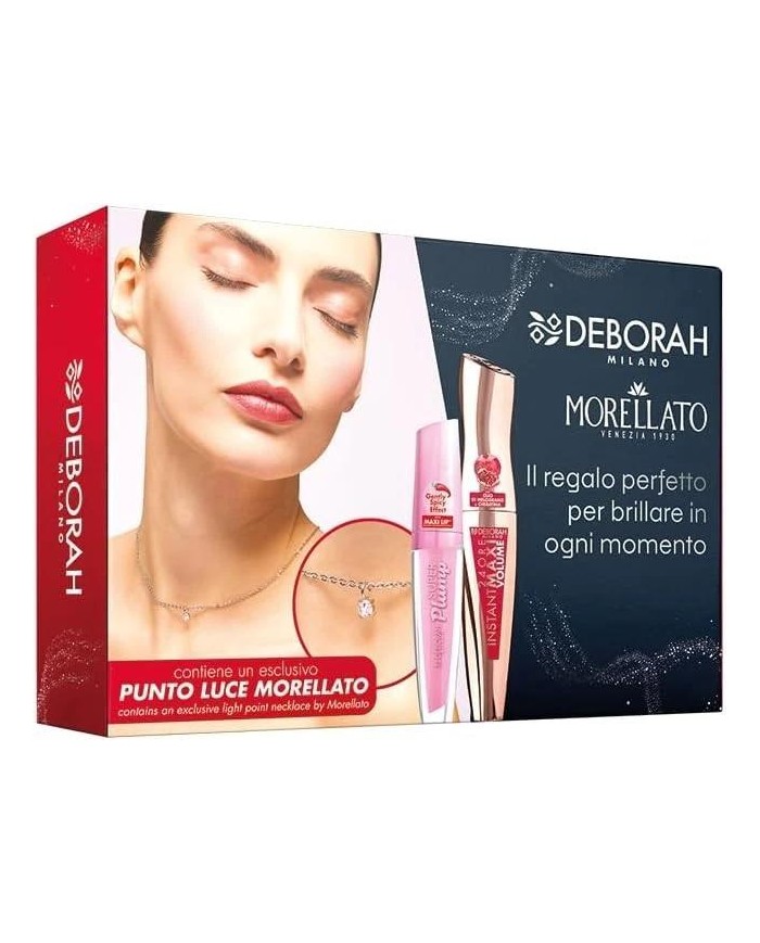 Deborah Kit Mascara 24Ore Maxi Volume + Lip Plump + Collana Morellato Punto Luce 8009518481471