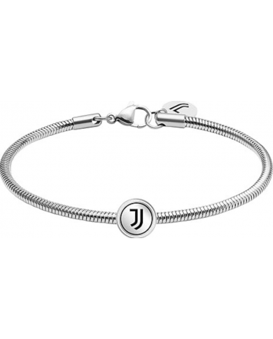 Juventus Bracciale Ufficiale Acciaio Logato Smaltato Regalo Fan Uomo Donna 8055714346724