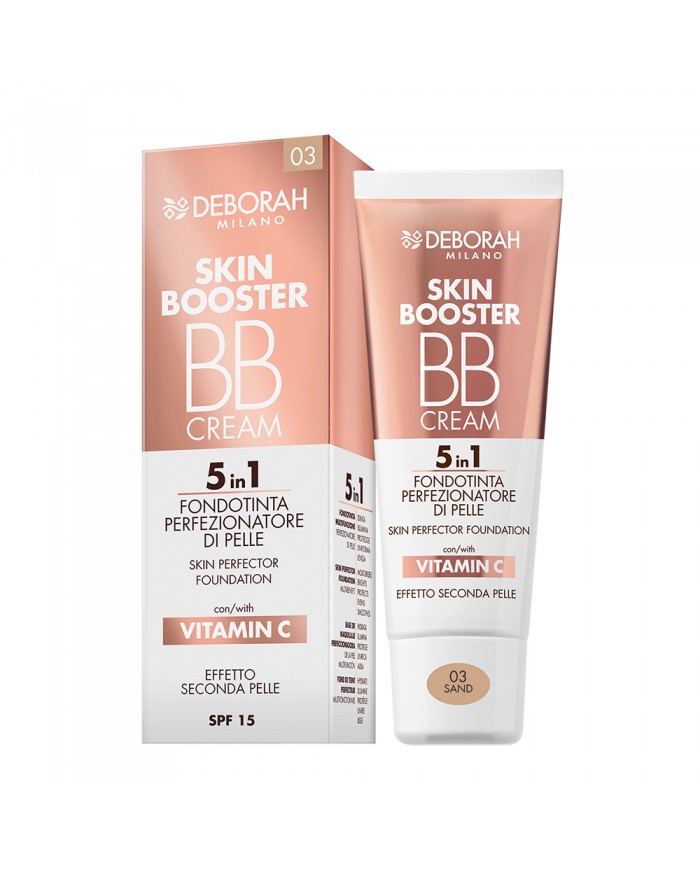 Deborah BB CREAM Skin Booster Sand 03 Fondotinta AllinOne 5 funzioni SPF15 30ml 8009518425987