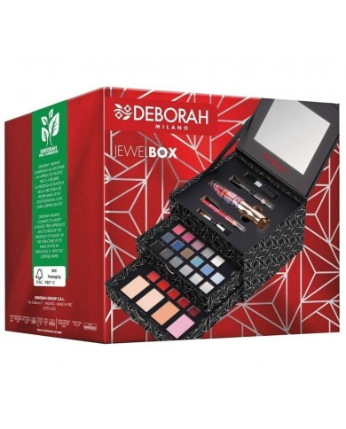 DEBORAH MAKE UP JEWEL BOX TROUSSE COFANETTO TRUCCO OMBRETTI GLOSS MASCARA MATITA