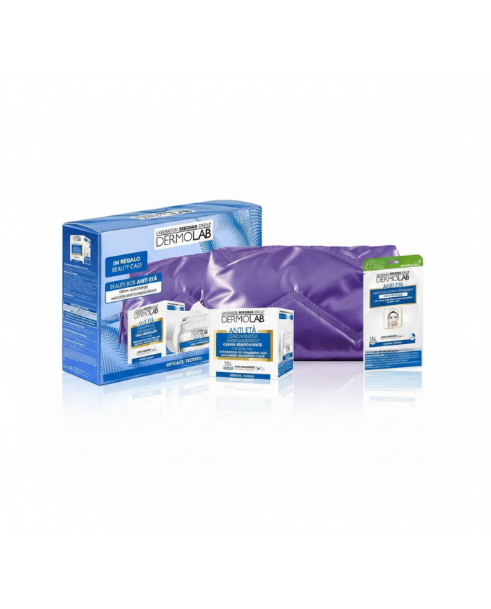 Kit DERMOLAB Skincare Viso Rimpolpante Anti Età Maschera + Pochette 8009518457186