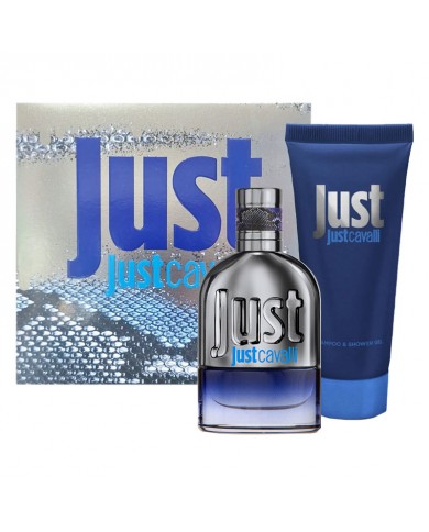 Set Just Cavalli Him Uomo EDT 30ml + Shower Gel 100ml Profumo Cuoio Originale