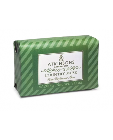 ATKINSONS COUNTRY MUSK SAPONE SOLIDO PROFUMATO SAPONETTA PER MANI CORPO 125GR     8011003867813