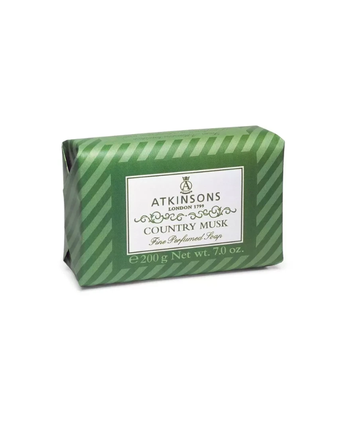 ATKINSONS COUNTRY MUSK SAPONE SOLIDO PROFUMATO SAPONETTA PER MANI CORPO 125GR     8011003867813