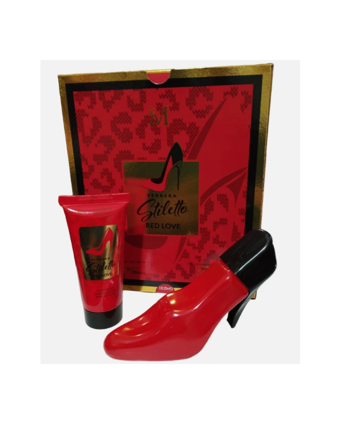 Ferrera stiletto red love profumo per donna 50 ml e crema corpo 50 ml  8904174430330