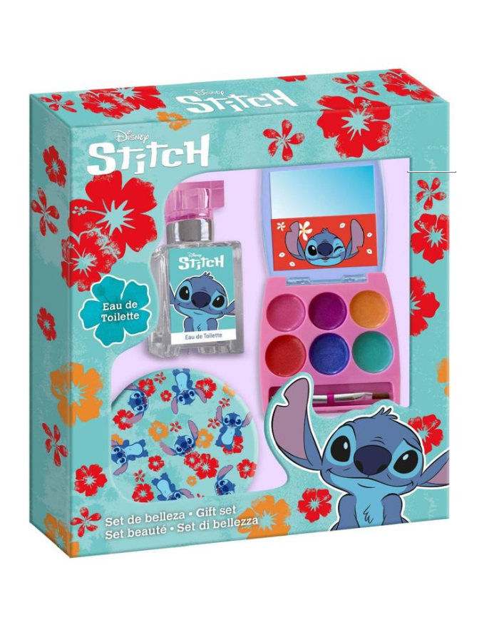 Disney Stitch Cofanetto Regalo Bambini Eau de Toilette 20 ml Palette Lip Gloss 8412428012749