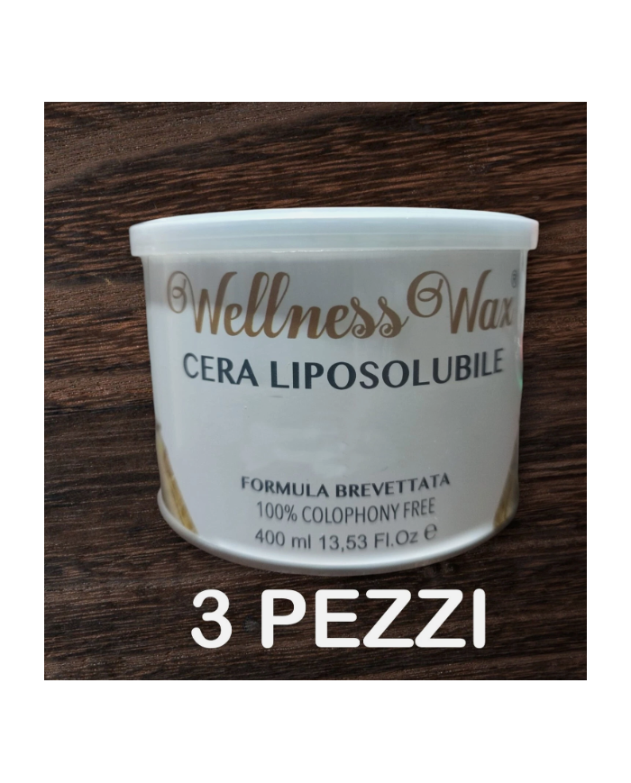 Wellness Wax 400 ml Titanio Rosa Pack 3 pezzi di Cera depilatoria 8057284110293