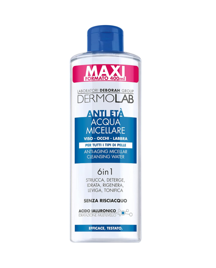 Dermolab Acqua Micellare Struccante Viso Antiage con Pool di Acido Ialuronico