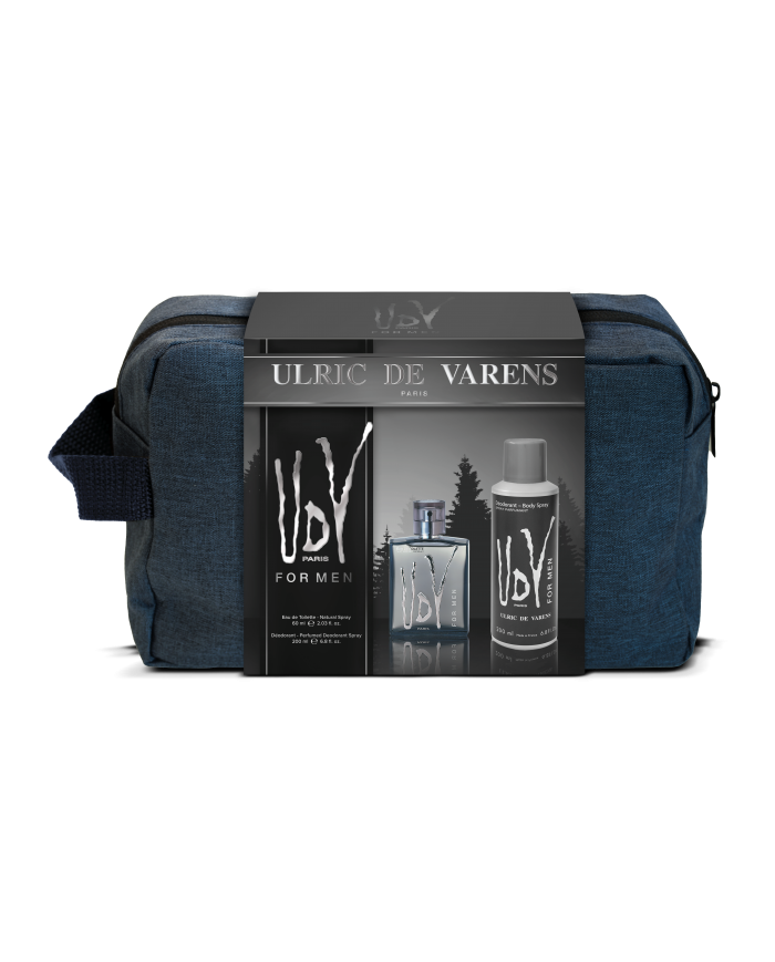 Ulric De Varens UDV For Men Cofanetto Kit EDT 60ml + Deo 200ml + Pochette Uomo