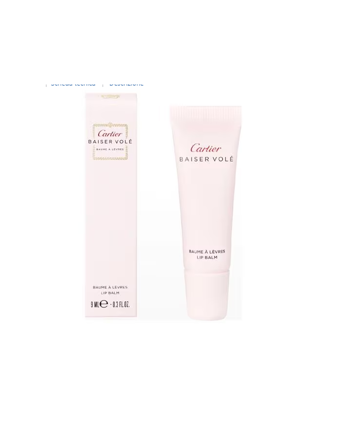 Cartier Baiser Volé Lip Balm 9 ml Balsamo Labbra Idratante Fragranza Giglio