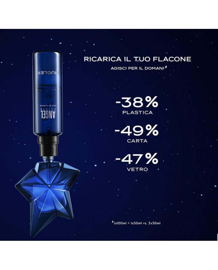 MUGLER Angel Elixir Ricarica 100 ml Eau de Parfum Donna Refill Bottle