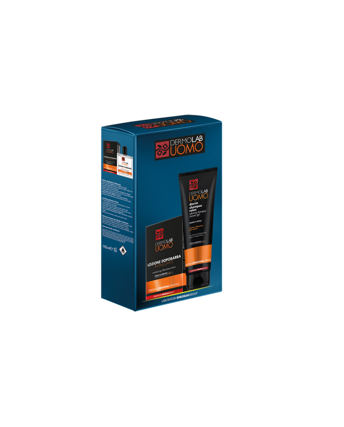 DERMOLAB Uomo Kit Lozione Dopobarba 100ml + Doccia Shampoo 250ml Regalo 8009518481808