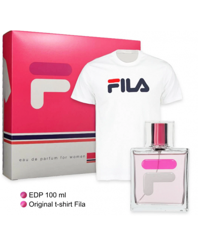 Fila Profumo 100ml Spray Femminile e  Maglietta Perfeziona il tuo look
