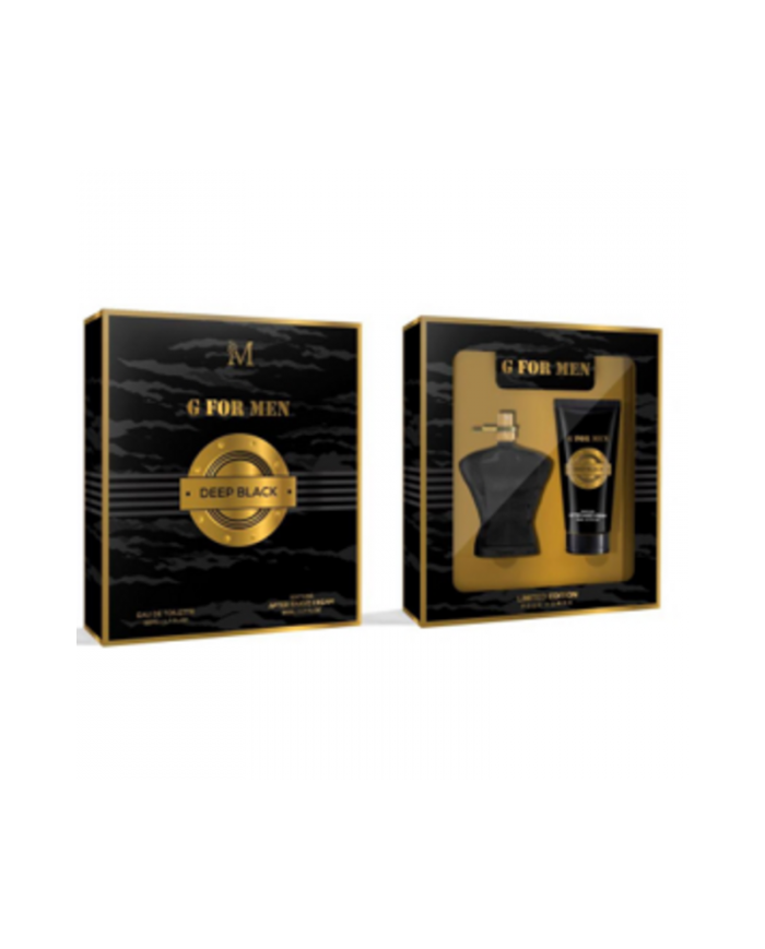 MONTAGE BRANDS deep black kit maschile edt 50ml e after shave in crema 50ml 8904174425220